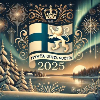 Hyvää Uutta Vuotta 2025 toivottaa Suomen Velkarekisteri!